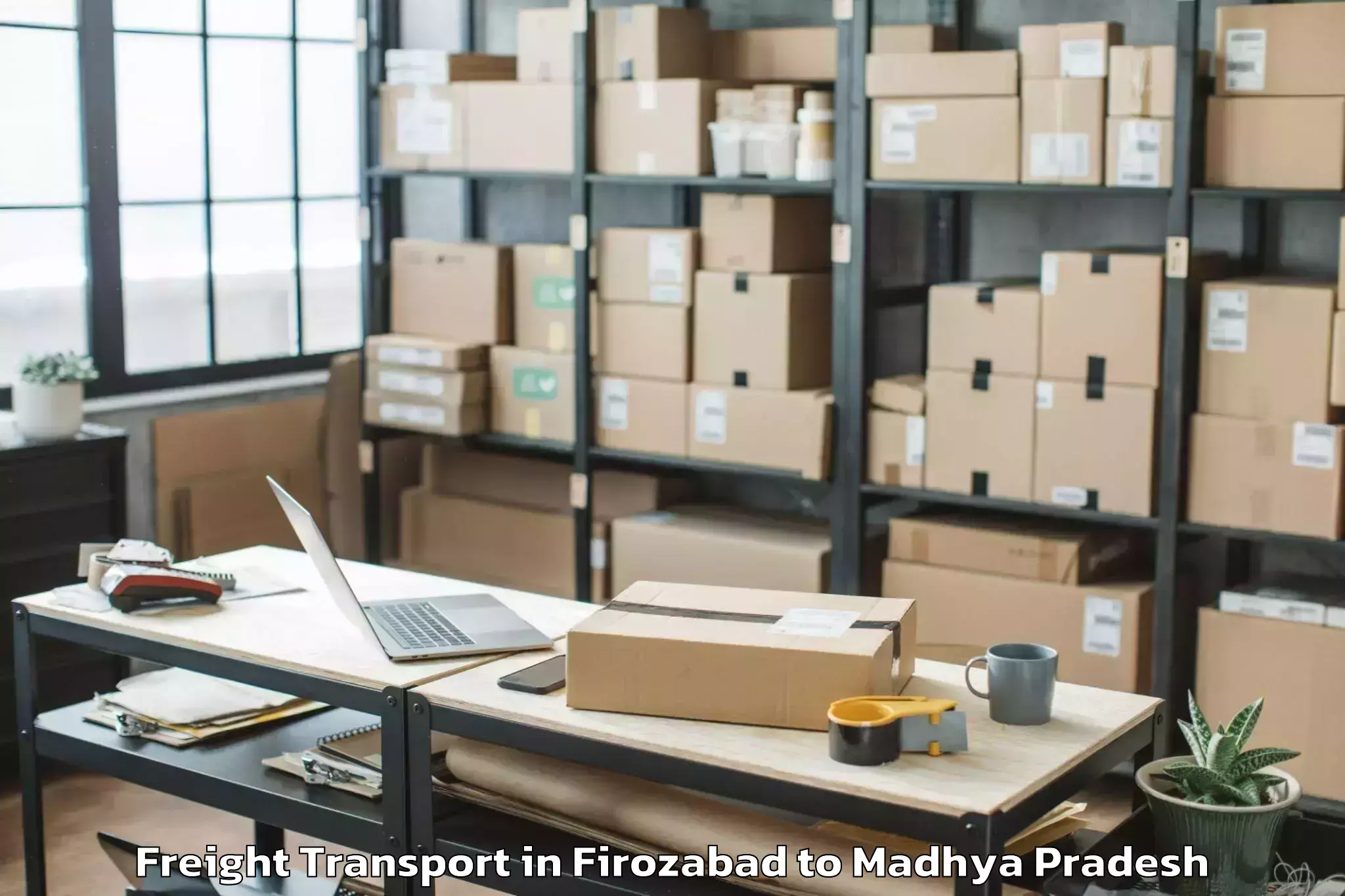 Reliable Firozabad to Ganj Basoda Freight Transport